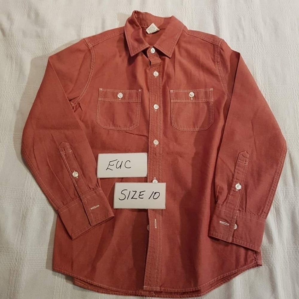 Crewcuts boys button down shirt size 10 long sleeve